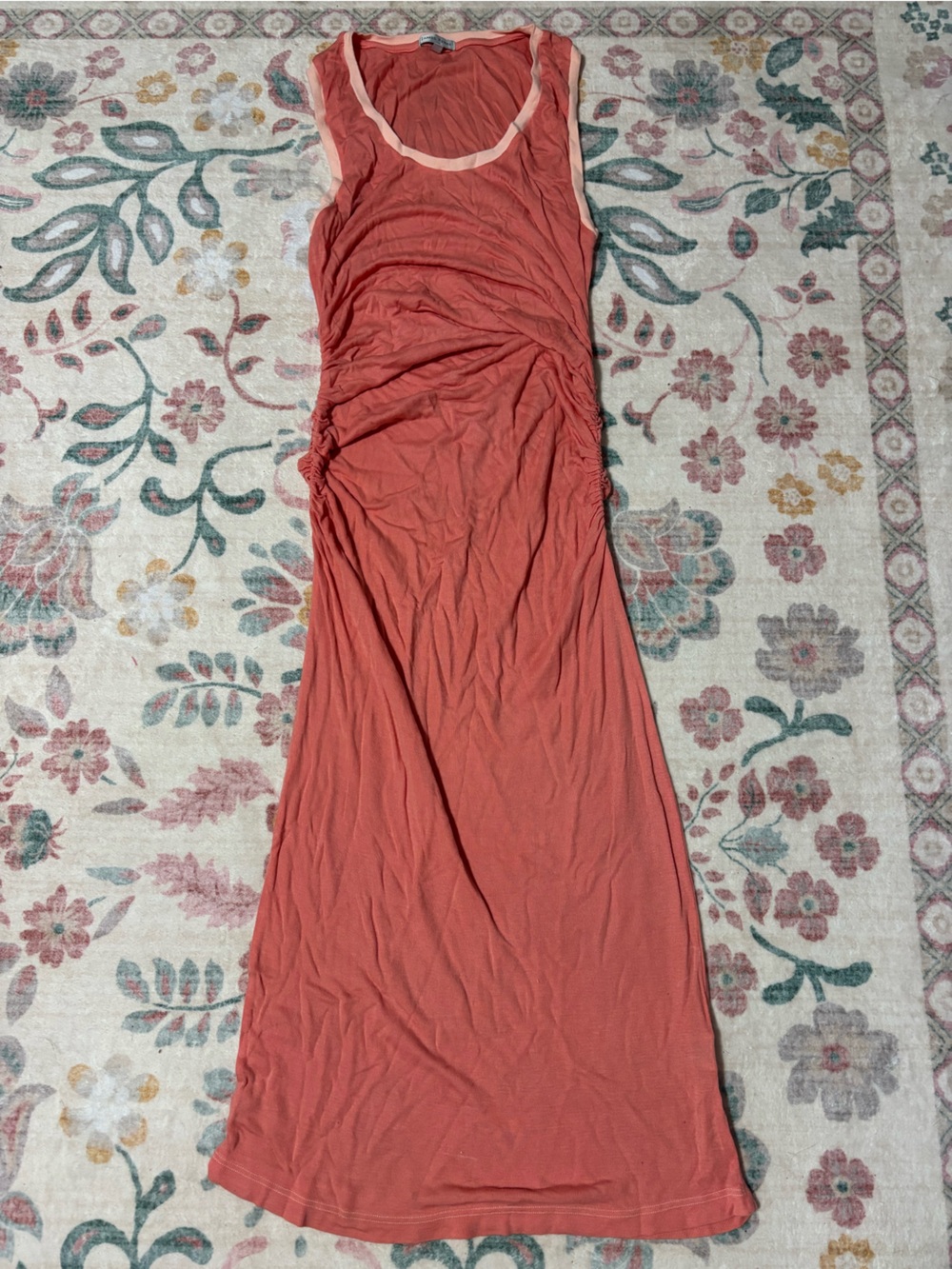 James Perse Coral Maxi Tube Skirt with Side Ruching